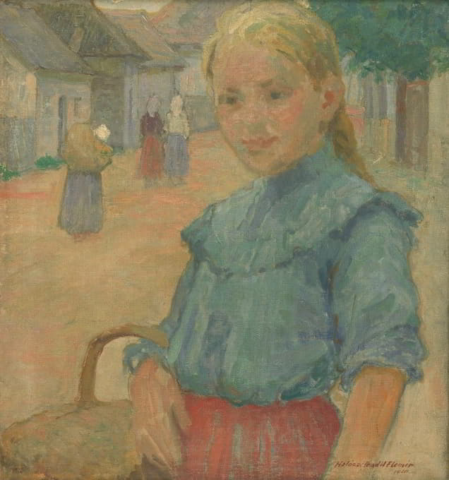 Elemír Halász-Hradil - Little girl with a basket