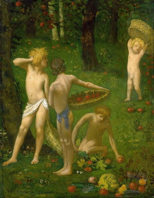 Pierre Puvis de Chavannes - Children in an Orchard