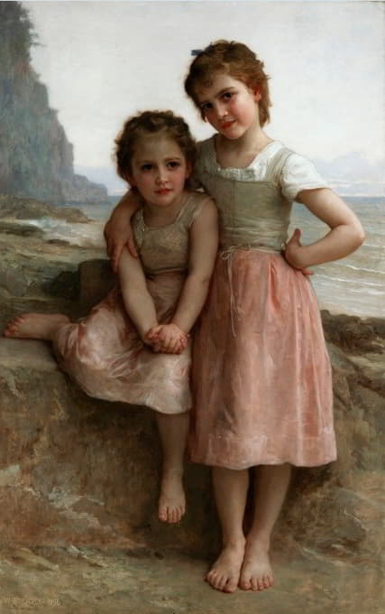 William-Adolphe Bouguereau - Sisters on the Shore