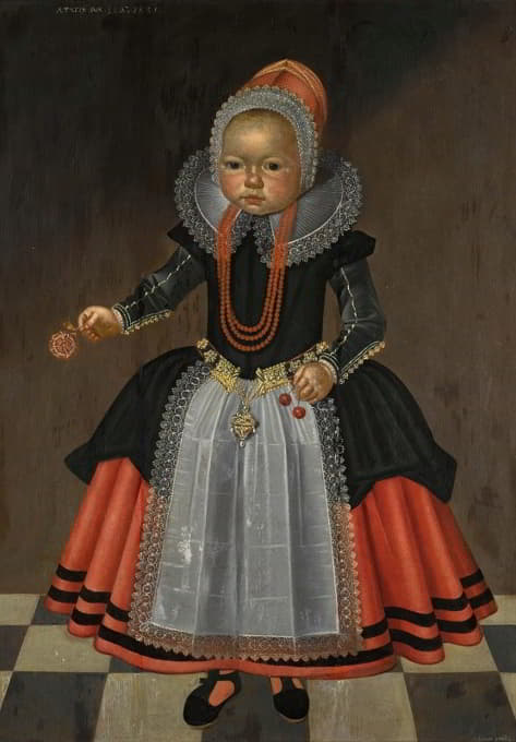 Aggeus Johannes Castlanis - Portrait of a one-year-old child