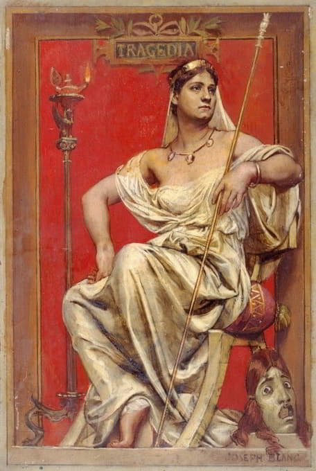 阿德琳·达德利的肖像画（1858-1934），寓言悲剧。
