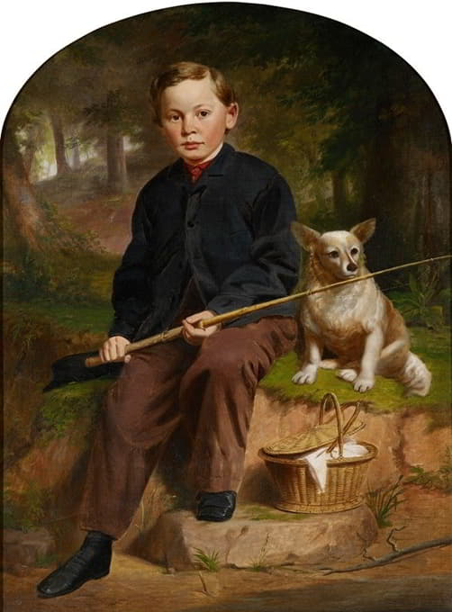 查尔斯·H·布鲁尔的肖像（带着狗钓鱼的男孩）