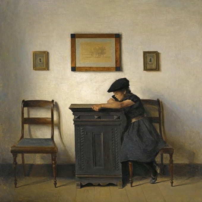 Peter Ilsted - Ung Kvinde I Interiør (Young Girl In An Interior)