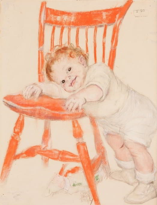 Maud Tousey Fangel - Baby with Chair