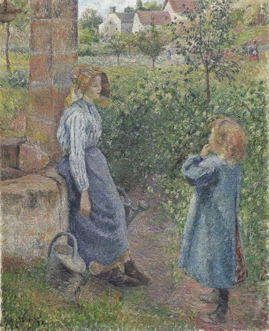 Camille Pissarro - Woman and Child at the Well