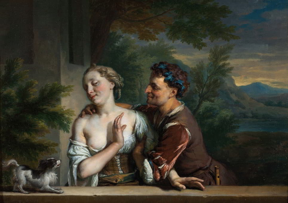 Carel de Moor - A Man Trying to embrace a Woman