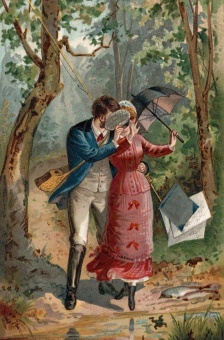 Edmund Birckhead Bensell - Young Couple in the Woods