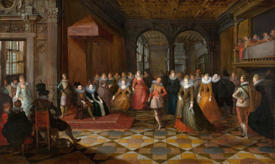 Frans Francken the Younger - Ballroom Scene at a Court in Brussels
