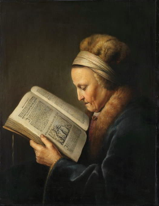 老妇人读书