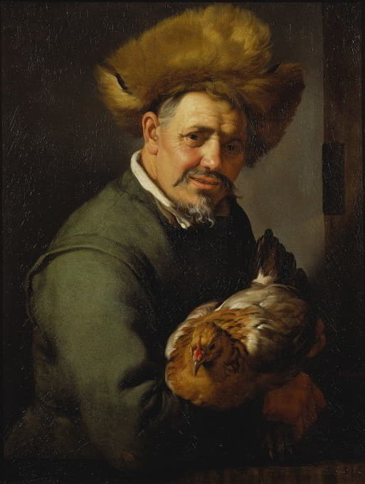 Hendrick Bloemaert - Old Man with a Hen