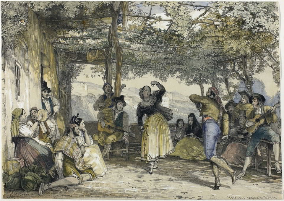 John Frederick Lewis - Spanish Peasants Dancing the Bolero