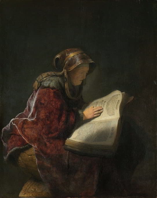 老妇人读书