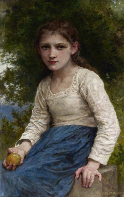 William-Adolphe Bouguereau - Girl with an Apple