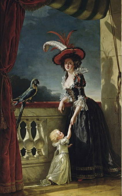 路易丝·伊丽莎白夫人和她两岁的儿子