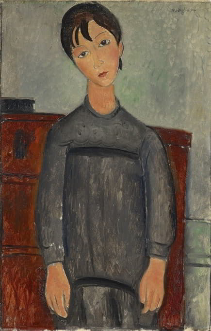 Amedeo Modigliani - Girl Standing In Black Pinafore