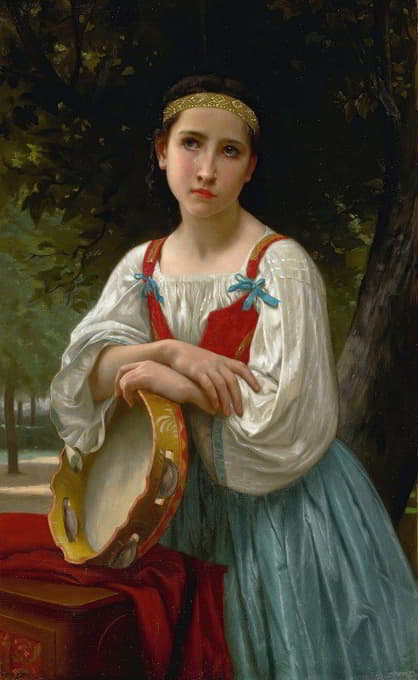 William-Adolphe Bouguereau - Bohémienne Au Tambour De Basque