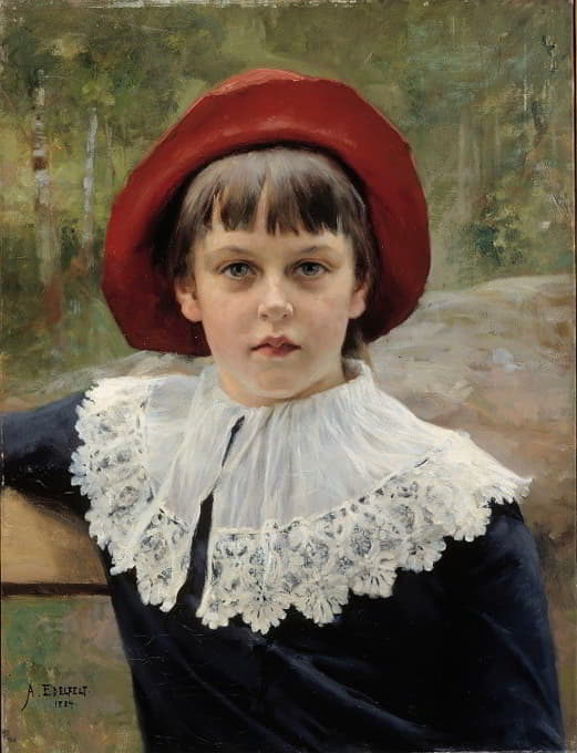 艺术家妹妹伯塔·埃德尔费尔特的肖像