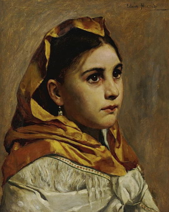 Edwin Harris - Portrait Of A Young Girl