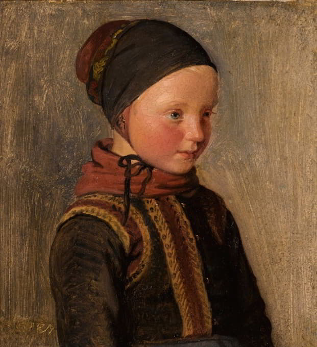 Julius Exner - Young Child In Traditional Costumes