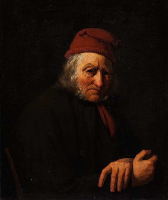 Peter Julius Larsen - Portrait Of An Old Sailor