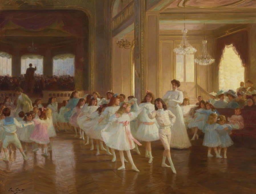 Victor Gabriel Gilbert - The Children’s Dance Recital At The Casino De Dieppe
