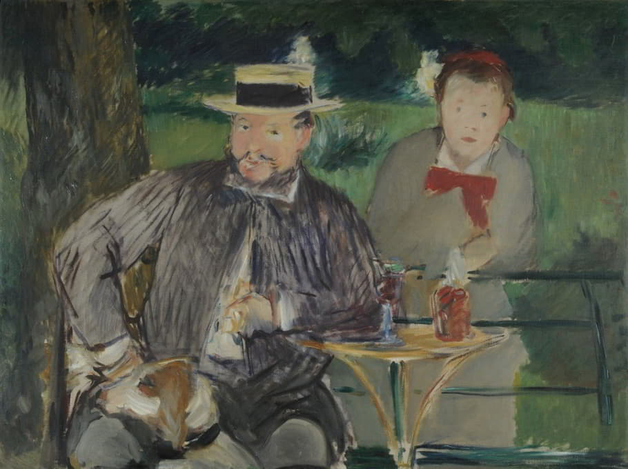 Édouard Manet - Portrait D’ernest Hoschedé Et Sa Fille Marthe