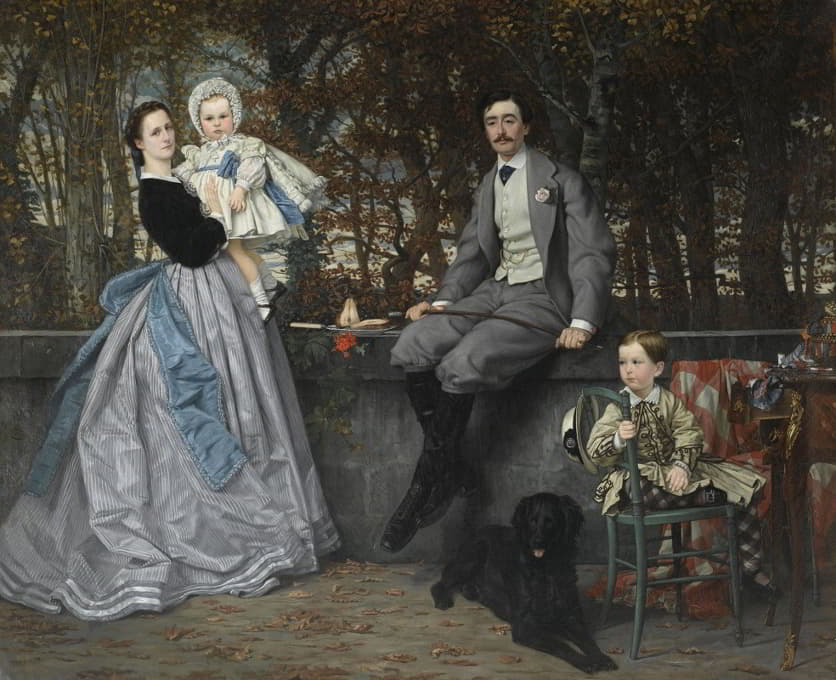 米拉蒙侯爵和侯爵夫人及其子女的肖像