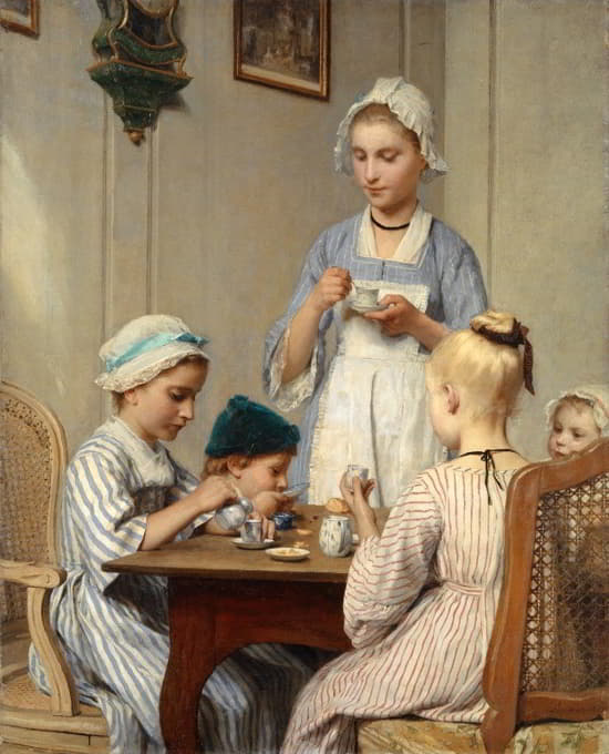 Albert Anker - Children at Breakfast