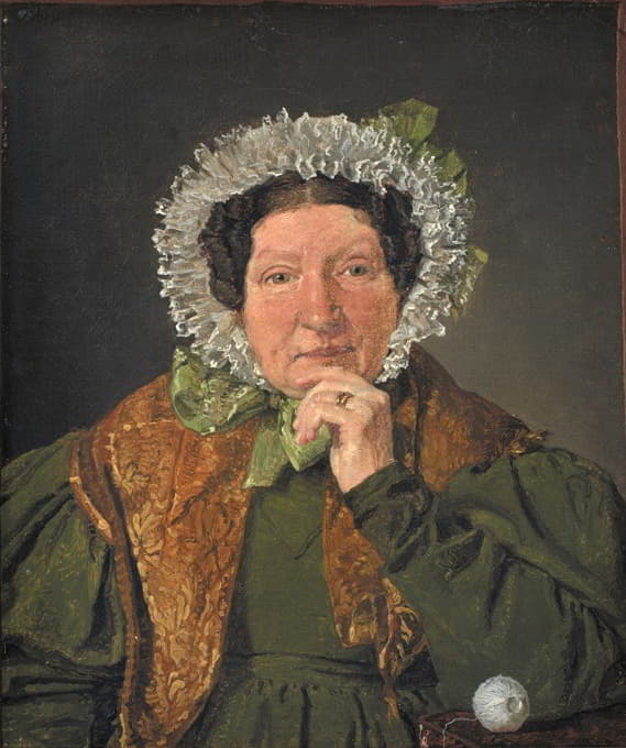 艺术家母亲塞西莉亚·玛格丽特·科布克的画像，née Petersen