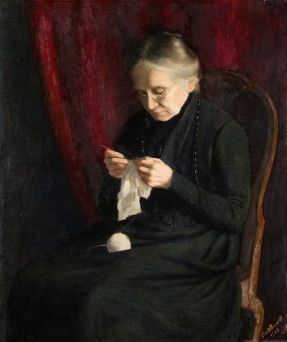 艺术家母亲的肖像（玛丽亚·巴特·因霍夫1845-1929）