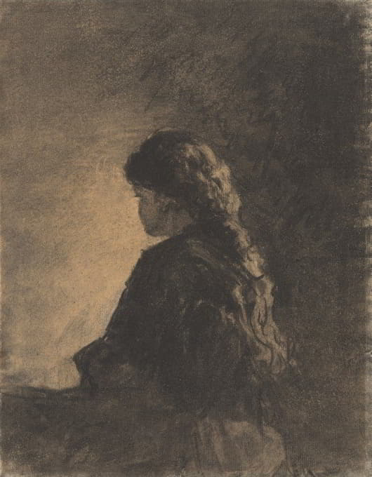 William Morris Hunt - Seated Girl