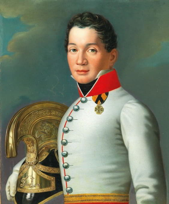 Anton Einsle - Portrait of a Lieutenant of the 4th Upper Austrian and Salzburg Dragoons