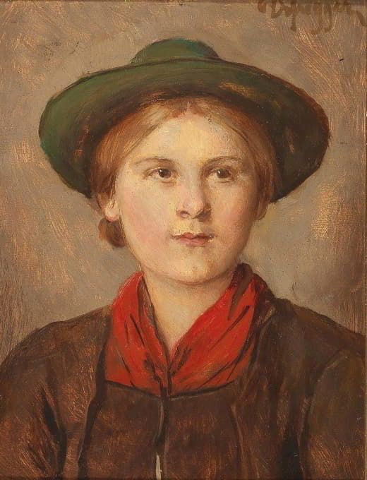 Franz von Defregger - Young Girl
