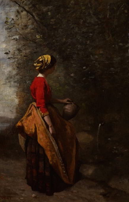 Jean-Baptiste-Camille Corot - Peasant Girl at the Spring