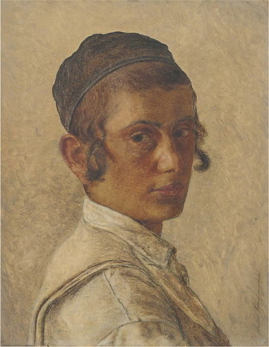 Isidor Kaufmann - Portrait of a Young Orthodox Boy