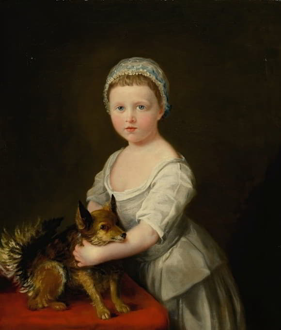 玛丽亚的肖像，后来赫里福德的侯爵夫人，小时候