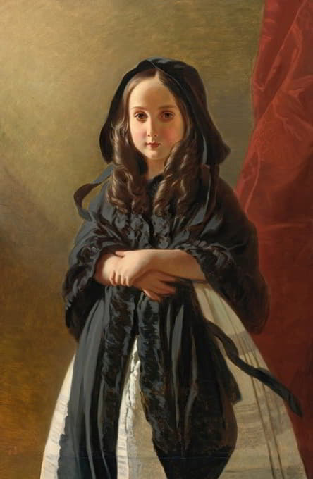 比利时国王利奥波德一世的女儿夏洛特的肖像