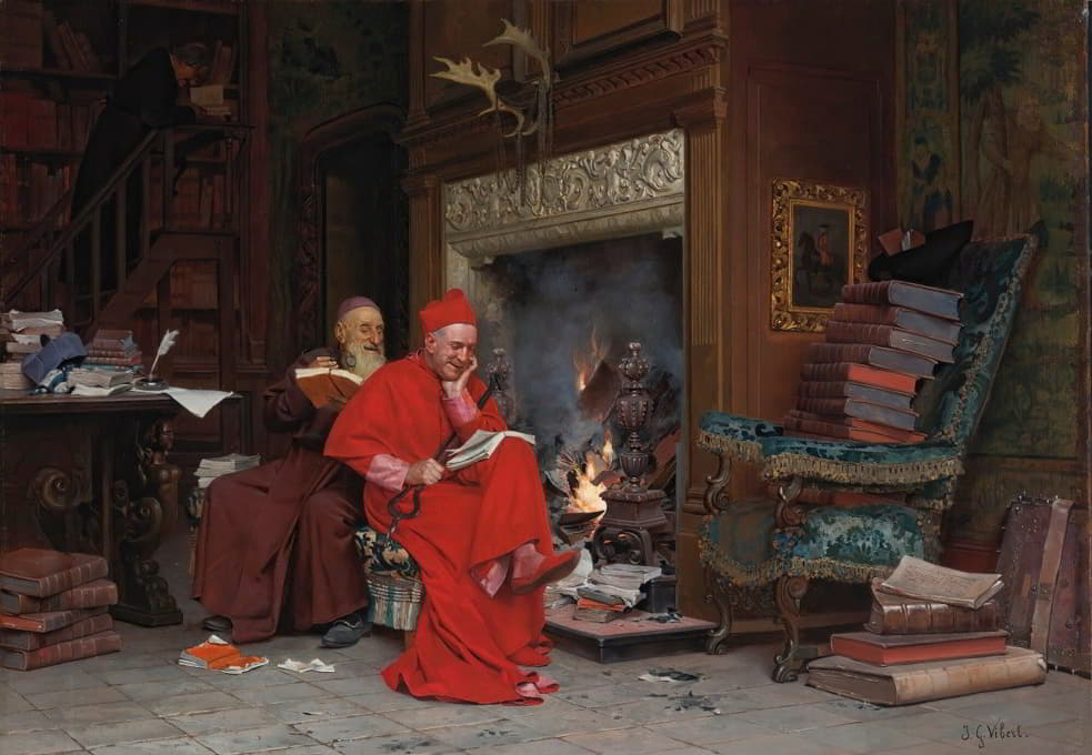 Jehan Georges Vibert - The Committee On Moral Books