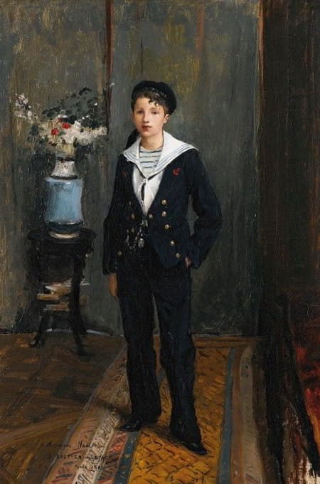 Jules Bastien-Lepage - Portrait Of A Young Boy