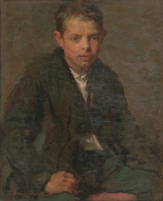 Elemír Halász-Hradil - Portrait of Labourer Boy
