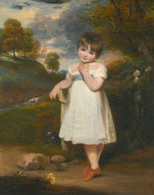 艾玛·劳拉·惠特布莱德（Emma Laura Whitbread）的肖像，后来的埃弗斯利夫人（1798-1857），当她还是个孩子的时候