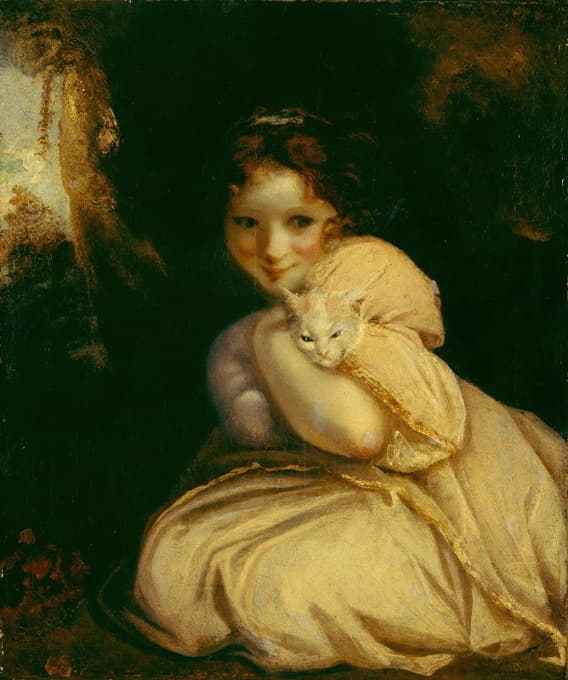 菲利娜和一只小猫