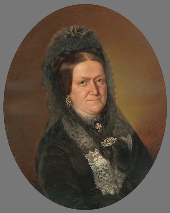 Peter Michal Bohúň - Portrait of Old Mrs. Kuhmannová