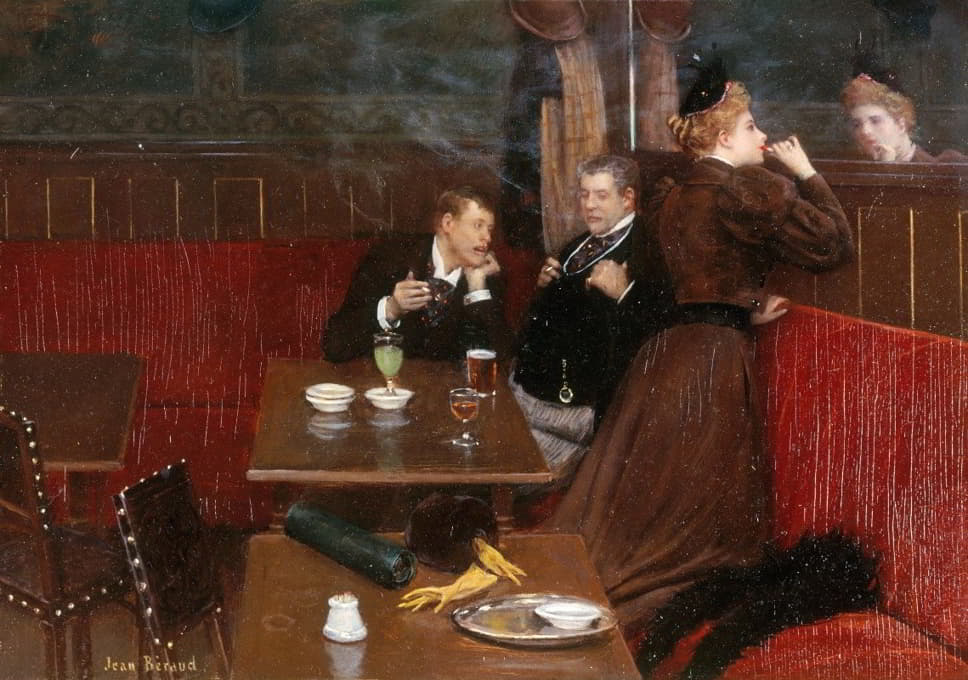Jean Béraud - Trois personnages dans un café