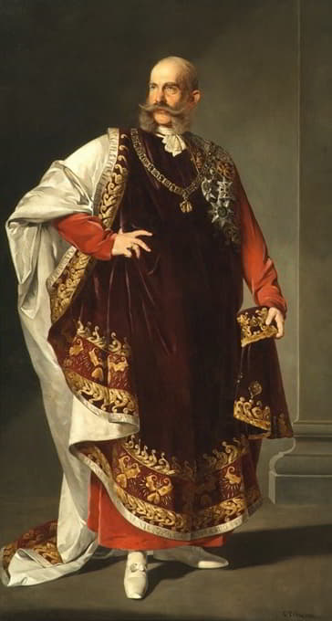 Edmund Pölz - Kaiser Franz Joseph I. im Ornat des Ordens vom Goldenen Vlies
