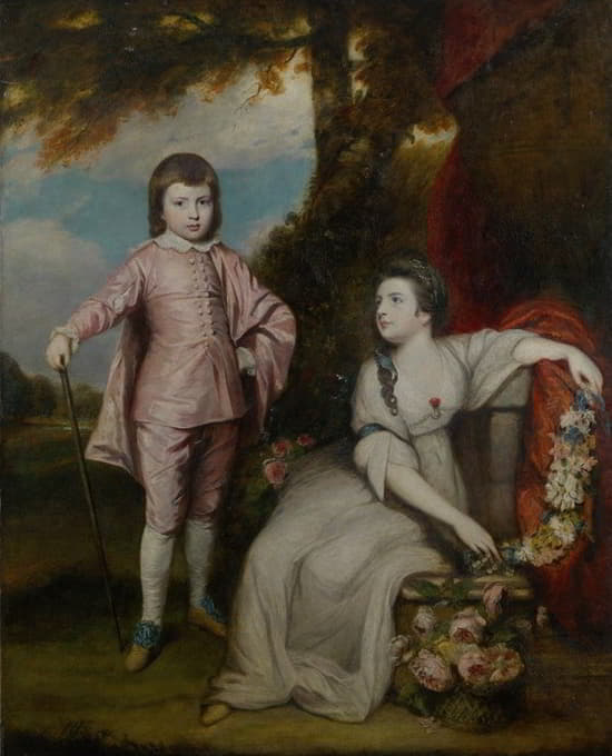 Sir Joshua Reynolds - George Capel, Viscount Malden (1757–1839), and Lady Elizabeth Capel (1755–1834)