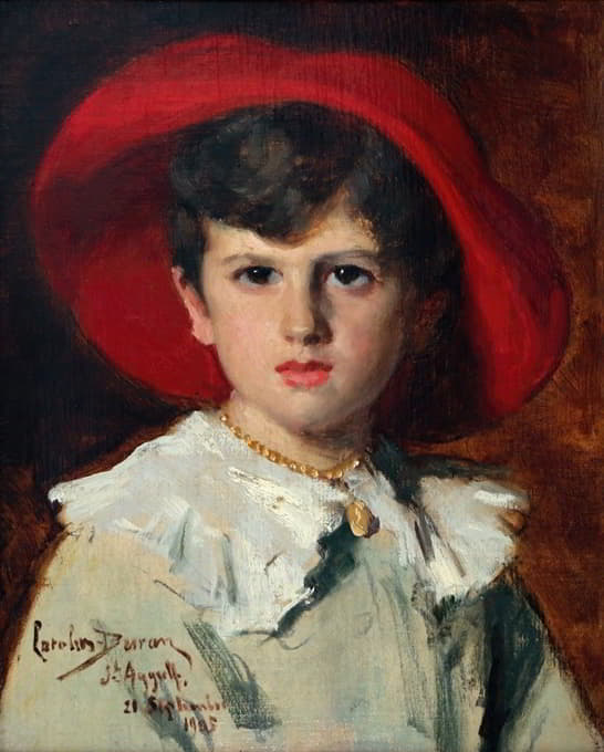 Carolus-Duran - Child in a Red Hat (Michel Feydeau, son of Georges)