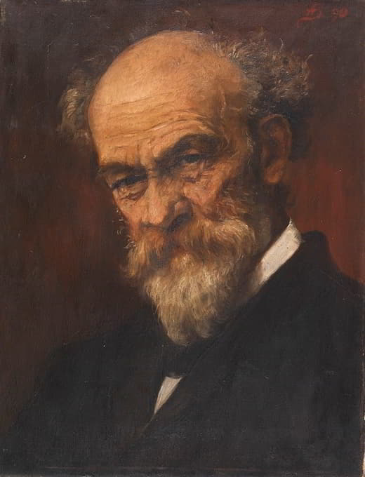 Antonie Boubong - Porträt des Malers Jakob Grünenwald (1821-1896)