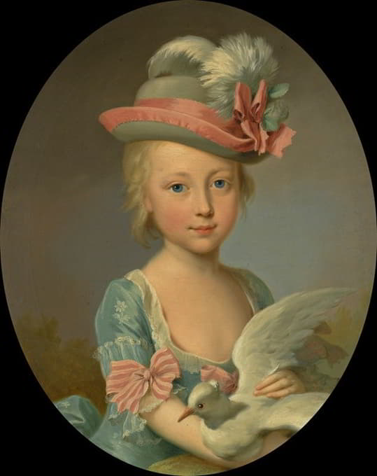 一个年轻女孩的肖像，据说是海伦·阿梅莉·马德琳·莫尔兹（1773-1777）