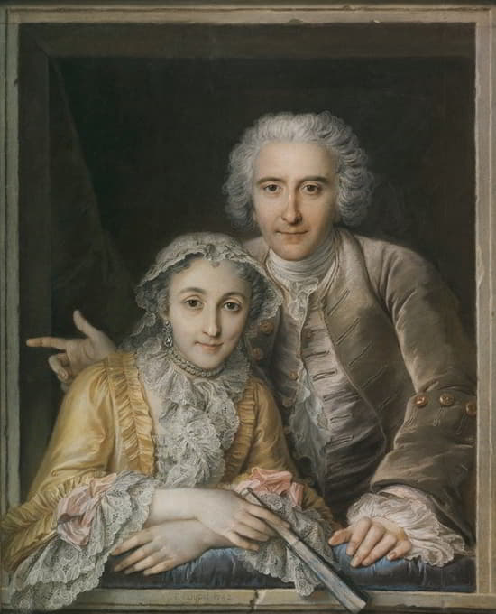 Charles-Antoine Coypel - Portrait of Philippe Coypel and His Wife